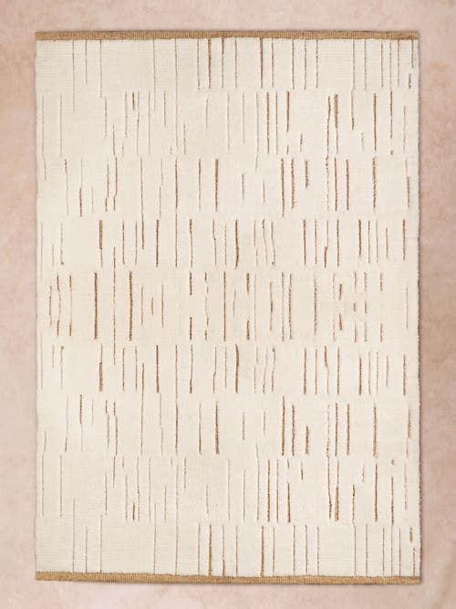 Gauri Kohli Narita Wool And Jute Rug In Ivory