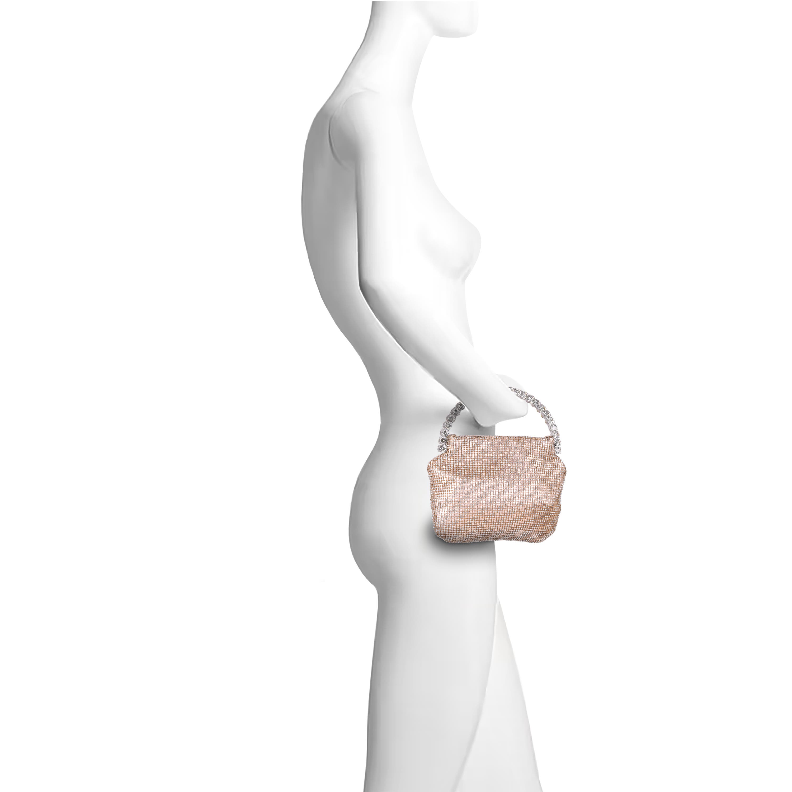 Effie Mesh Pouch Clutch, Alternate, color, Gold