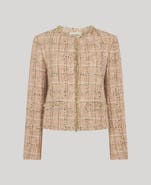Really Wild Clothing Cece Check Boucle Jacket