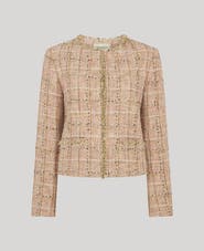 Really Wild Clothing Cece Check Boucle Jacket