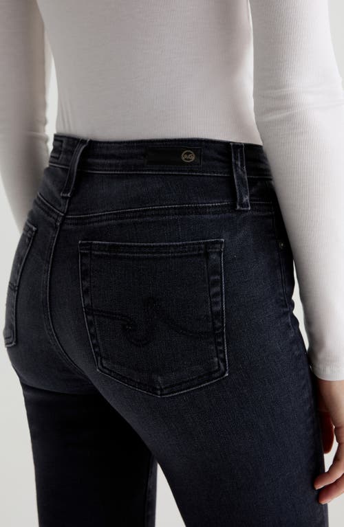 Ag Farrah Mid Rise Cropped Bootcut Jeans In Glitch In Blue