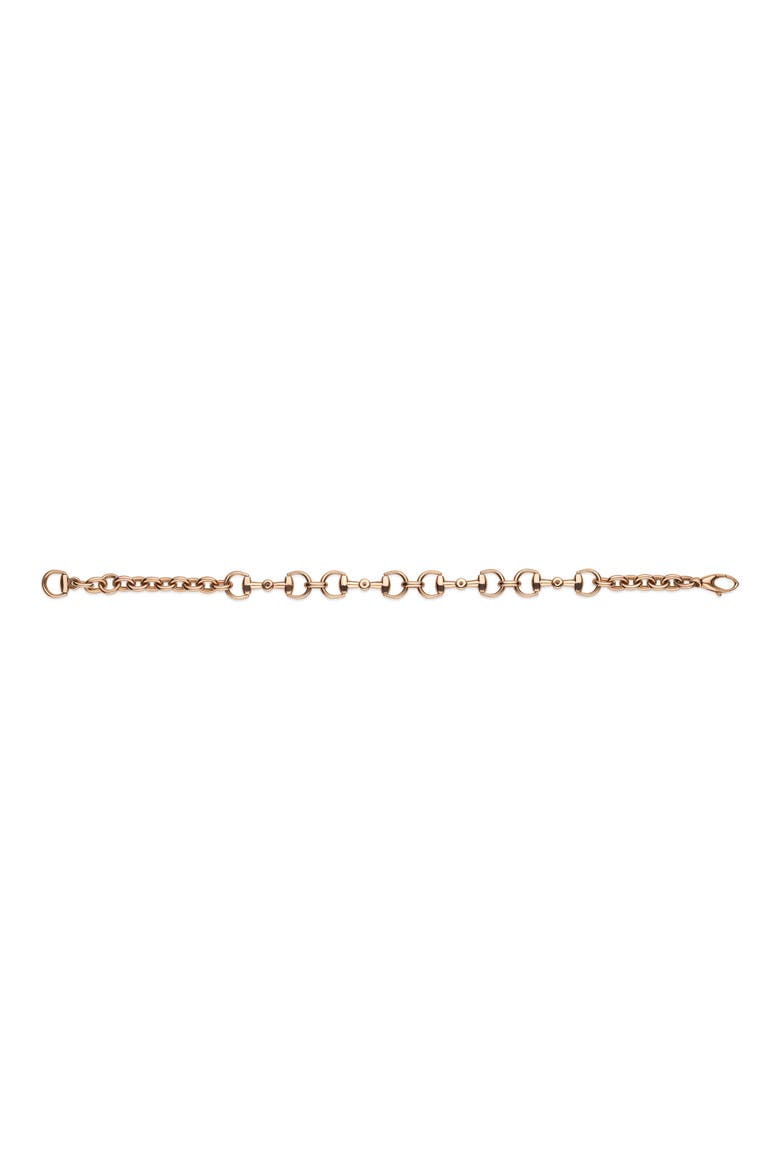 Horsebit 18K Gold & Diamond Bracelet, Alternate, color, ROSE GOLD