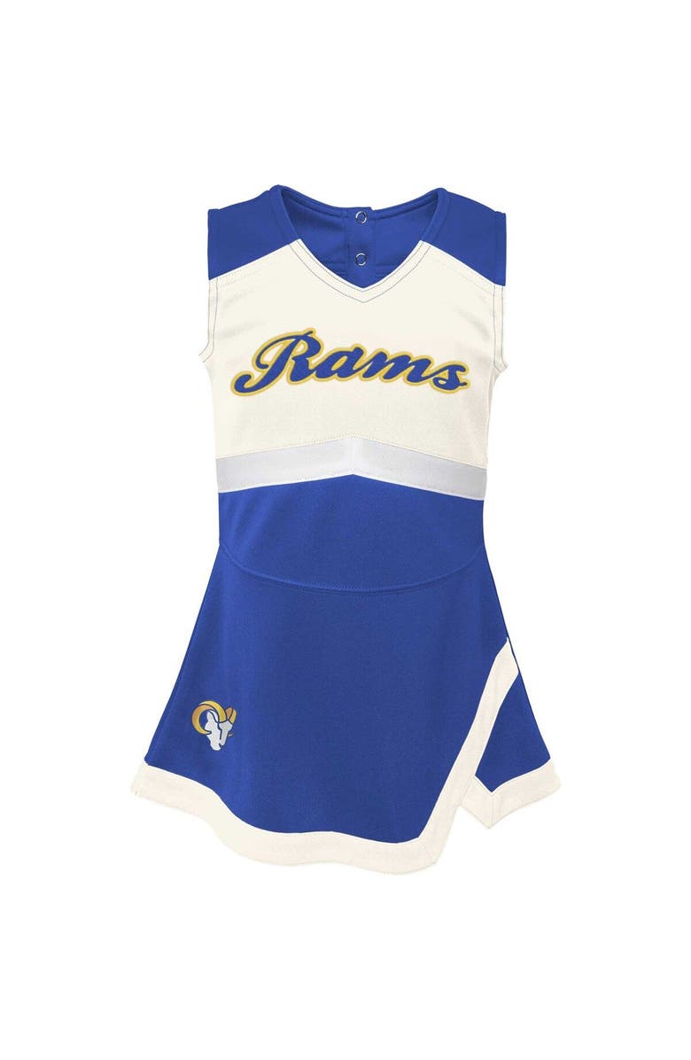Outerstuff Girls Infant Royal Los Angeles Rams Cheer Captain Jumper Dress, Alternate, color, Royal