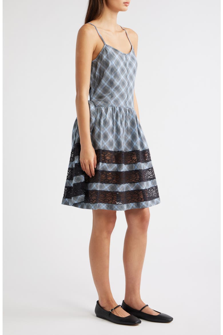 Iggy Lace Insert Midi Dress, Alternate, color, BLUE