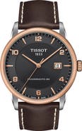 Tissot Luxury Powermatic 80 Leather Strap Watch, 41mm