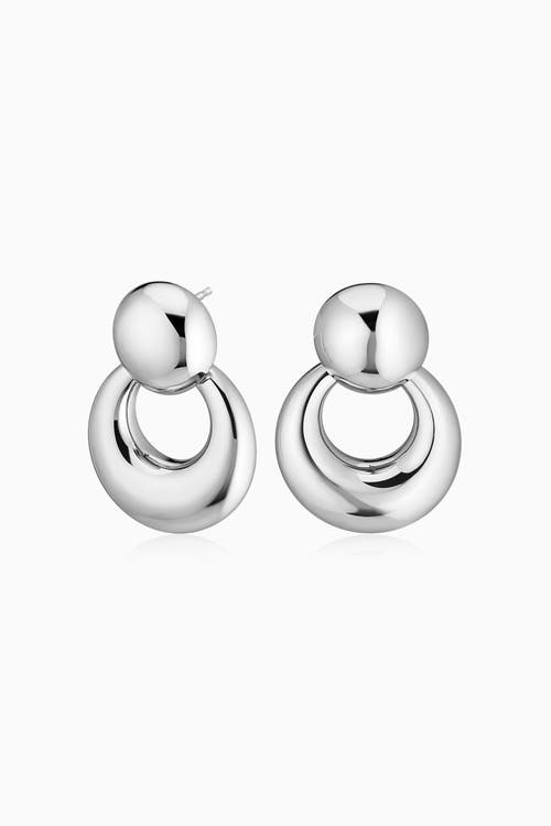 Oradina Sterling Silver In My Orbit Drop Earrings In Metallic