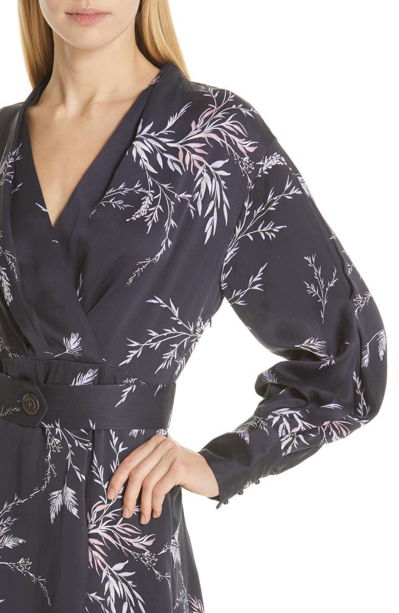 Equipment Fanetta Belted Faux Wrap Dress, Alternate, color, 