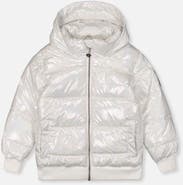Deux par Deux Glitter Faux-Fur Hood Insulated Puffy Jacket