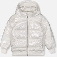 Deux par Deux Glitter Faux-Fur Hood Insulated Puffy Jacket