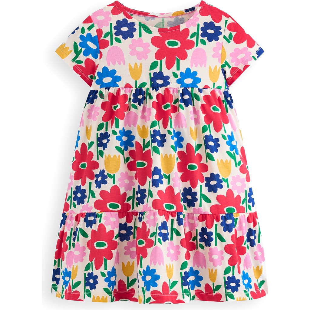 Mini Boden Kids' Ariel Twirly Cotton Jersey Dress In Multi