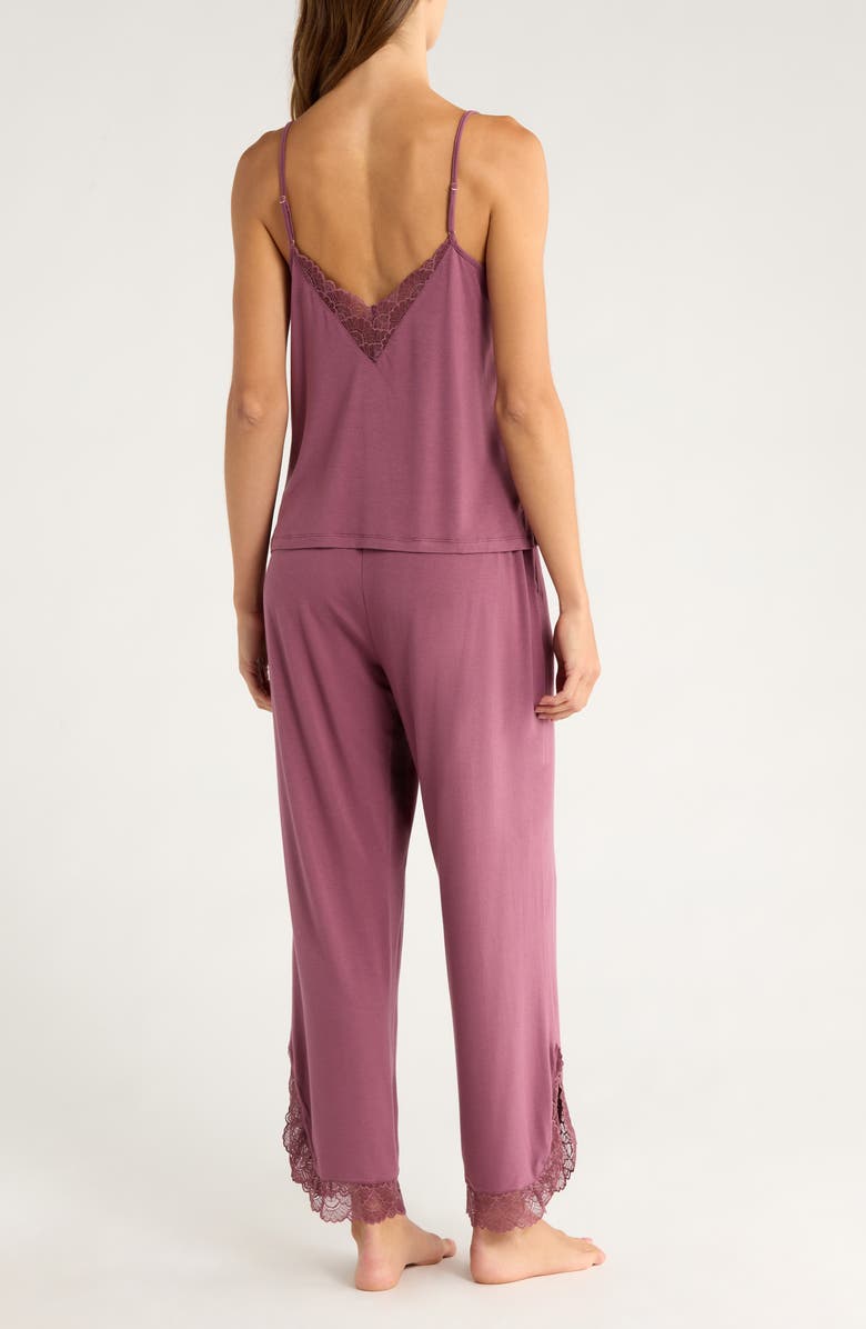 Nordstrom Moonlight Eco Lace Trim Pajamas, Alternate, color, Purple Serum