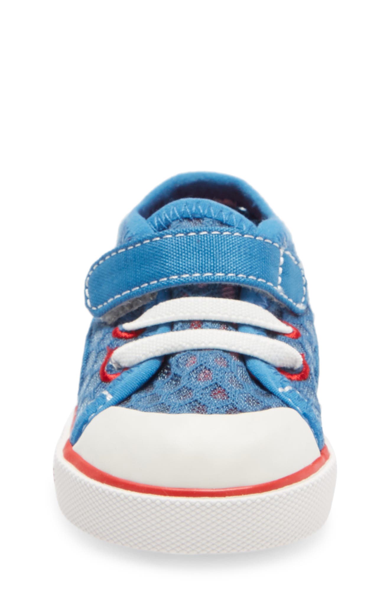 Saylor Sneaker, Alternate, color, BLUE/ RED