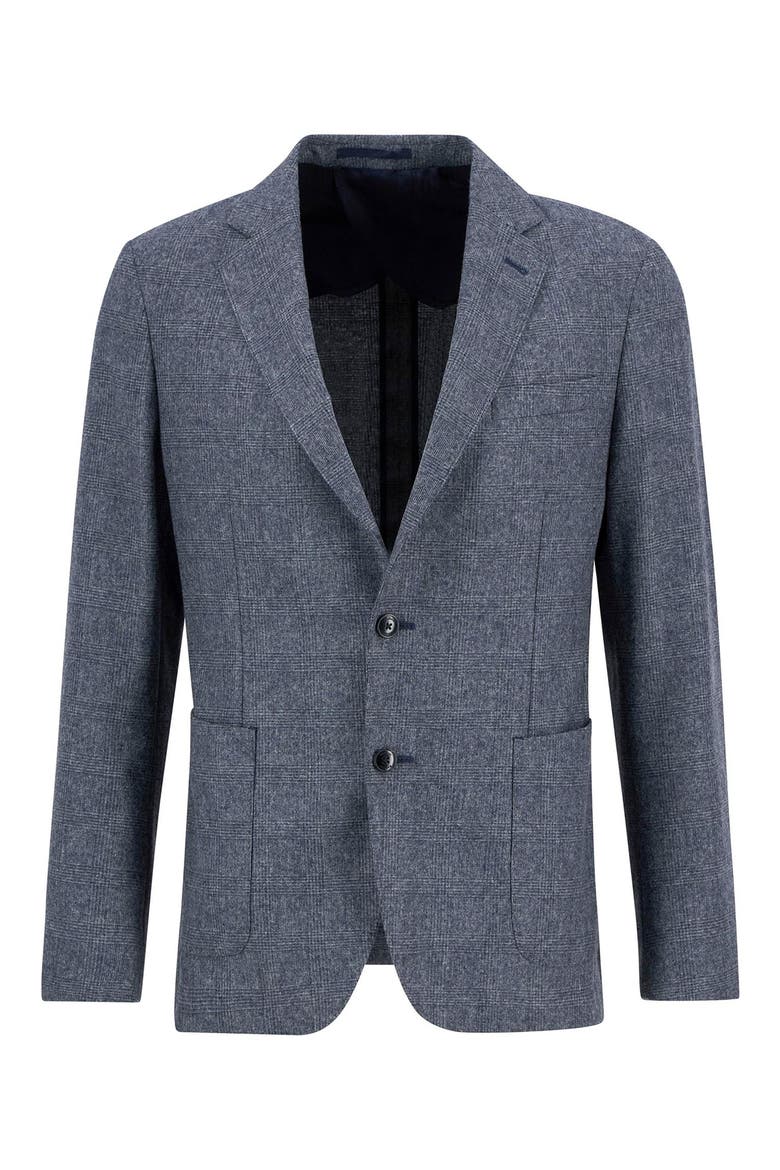 Kensington Glen Check Wool Blend Flannel Suit Jacket, Alternate, color, NAVY