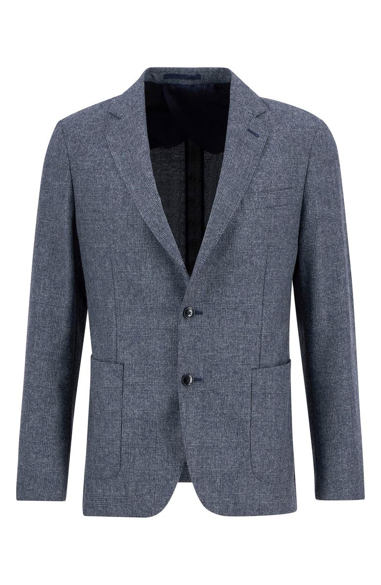 Barbour Kensington Glen Check Wool Blend Flannel Suit Jacket, Alternate, color, Navy