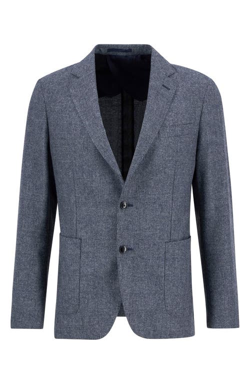 Barbour Kensington Glen Check Wool Blend Flannel Suit Jacket In Blue