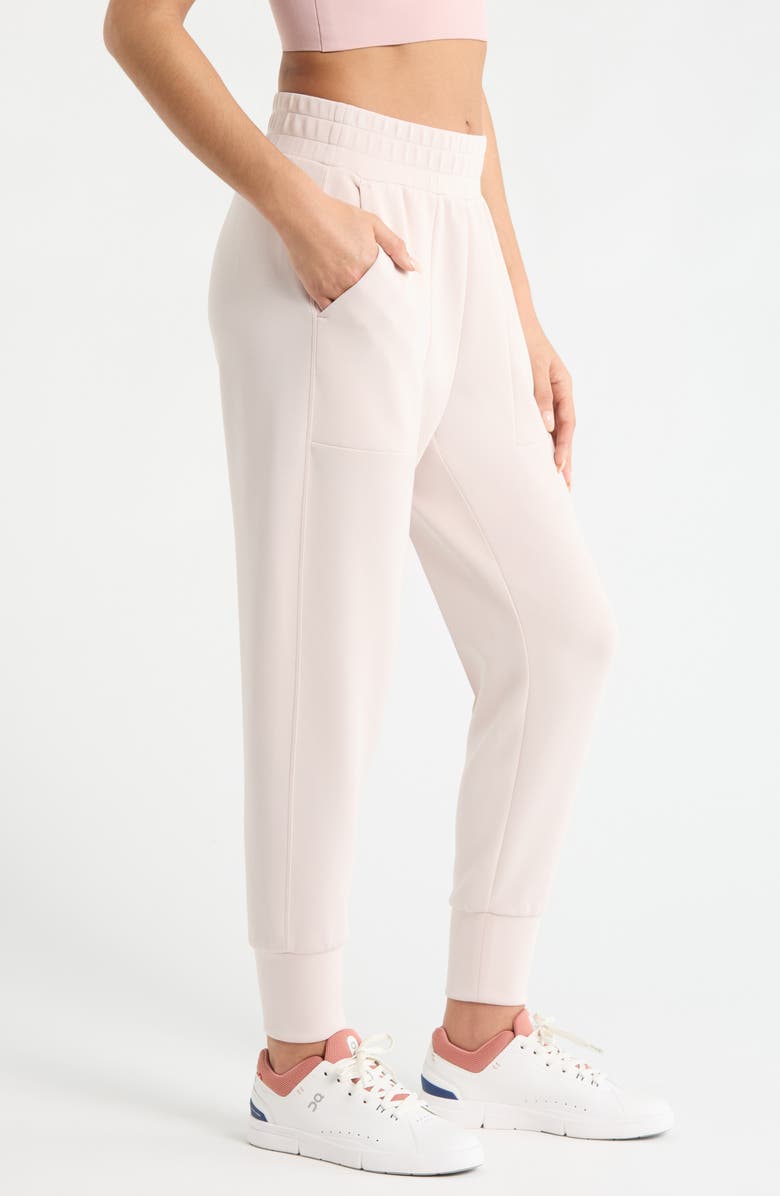 Zella Soft Luxe High Waist Joggers, Alternate, color, Pink Hush