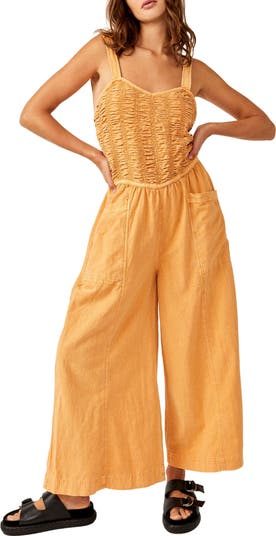 Free People Forever Always Cotton Wide Leg Jumpsuit Nordstrom