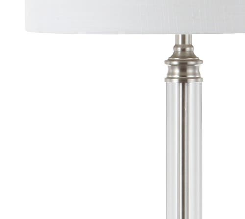 Jonathan Y Ralph 60" Metal/glass Floor Lamp, Polished Nickel/clear In Polished Nickel/clear