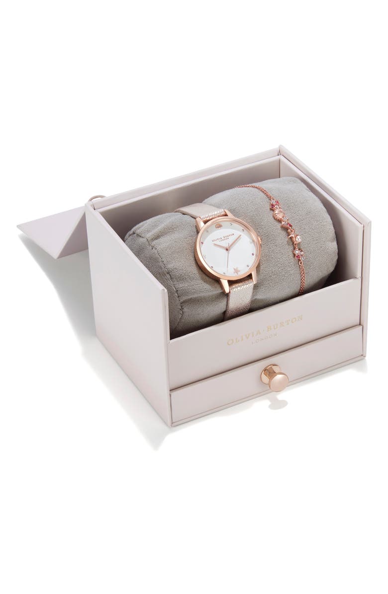 Olivia Burton Under the Sea Boxed Bracelet & Watch Set, 30mm, Alternate, color,