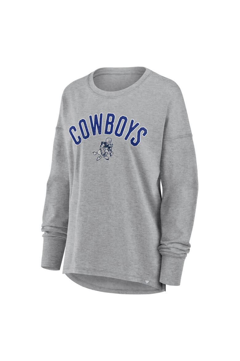 Women's Fanatics Heather Gray Dallas Cowboys Hometown Legacy Long Sleeve T-Shirt, Alternate, color, Heather Gray