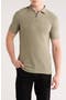 Textured Half Zip Polo