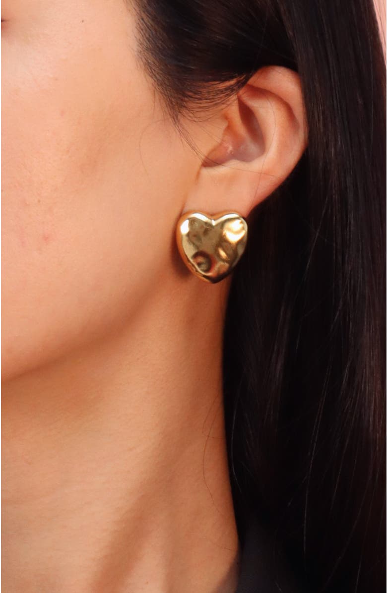 RC RETRO CHIC Heart of Eden Stud Earrings, Alternate, color, Gold