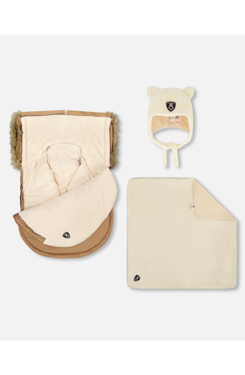 Deux par Deux Gender Inclusive Bunting Bag Designed for Car Seat and Stroller, Main, color, Chanterelle