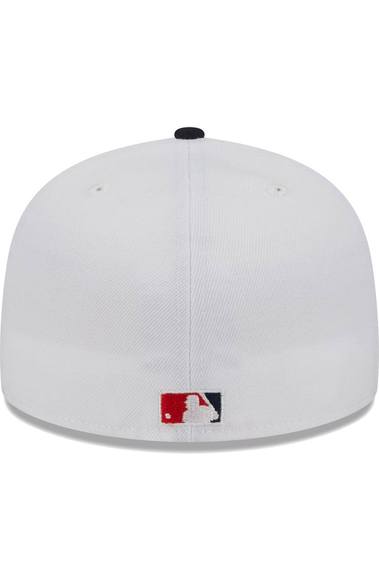 New Era Men's New Era White/Navy Chicago White Sox Optic 59FIFTY Fitted Hat, Alternate, color, 