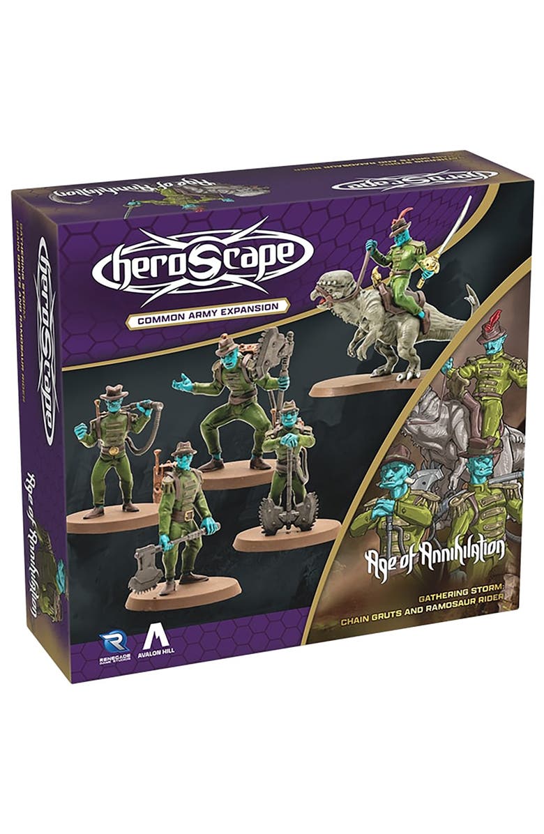 Renegade Game Studios Heroscape, Chain Gruts & Ramosaur Rider Common Army Expansion, Main, color, Multicolored