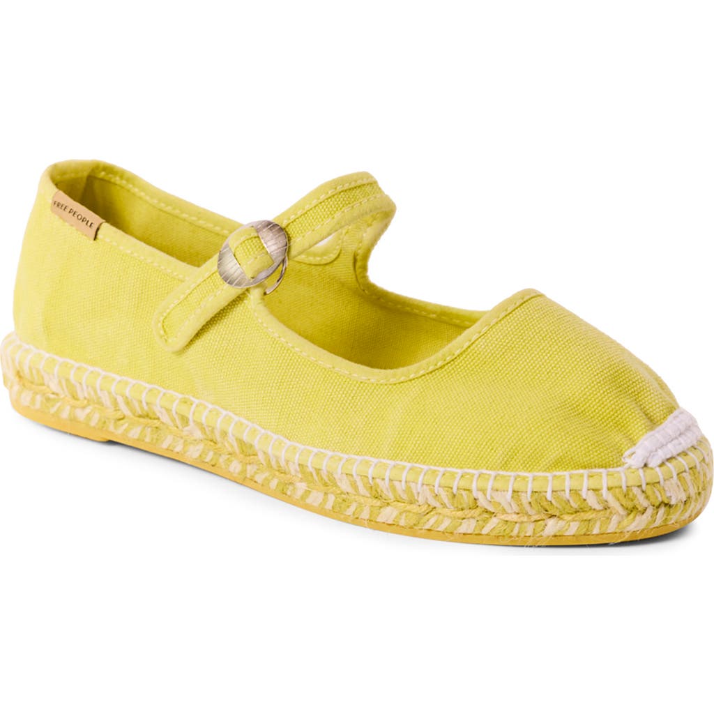 Free People Oasis Mary Jane Espadrille In Washed Lemon