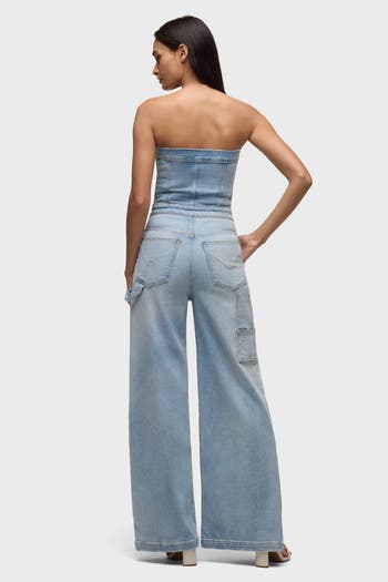 Strapless Wide Leg Jumpsuit