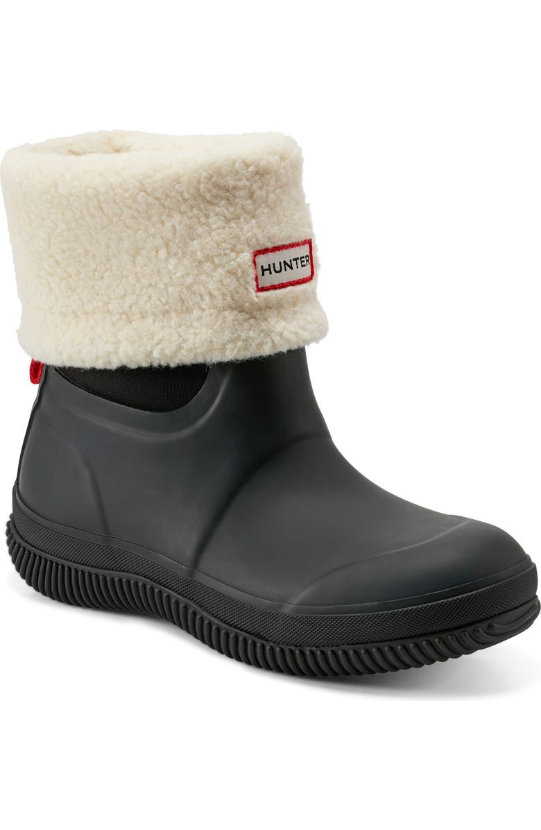 Hunter Thunor Indoor/Outdoor Insulated Roll Top Waterproof Snow Boot, Main, color, Black