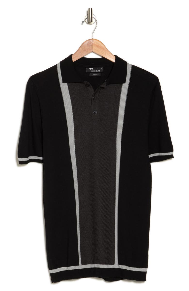 T.R. PREMIUM Textured Sweater Knit Polo, Alternate, color, 