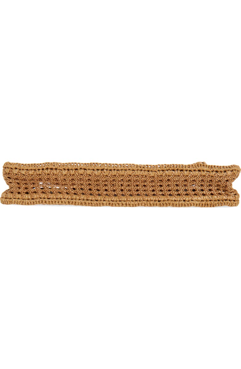 Moschino Logo Woven Shopper Tote, Alternate, color, Hide