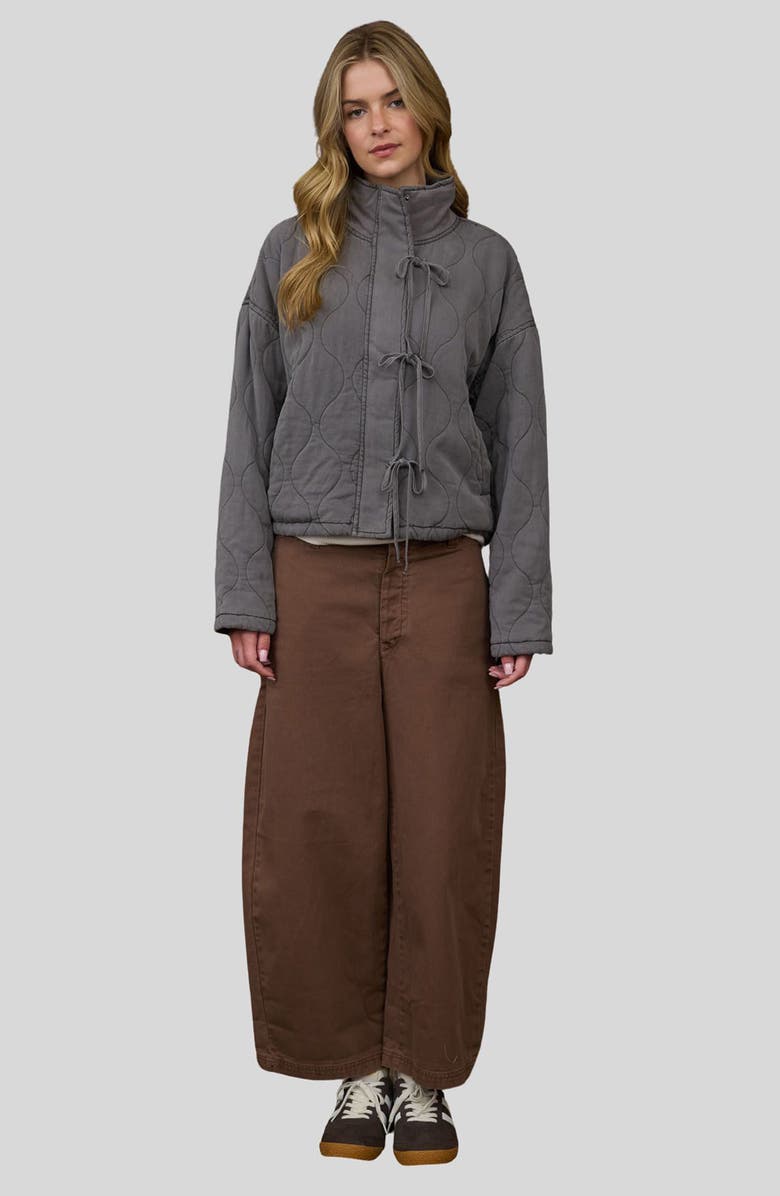 Blu Pepper Quilted Jacket, Alternate, color, Charcoal