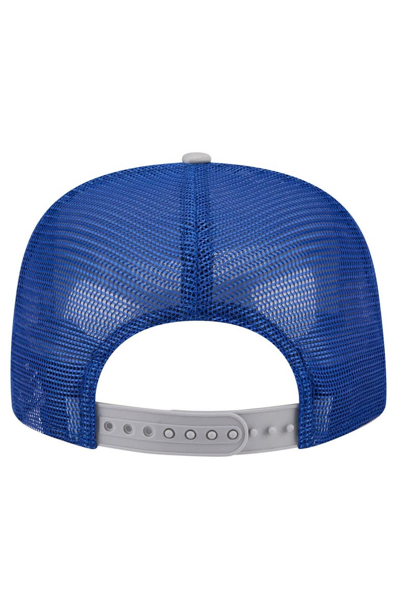 New Era Men's New Era White/Gray Toronto Blue Jays Retro Script Trucker 9FIFTY Snapback Hat, Alternate, color, White