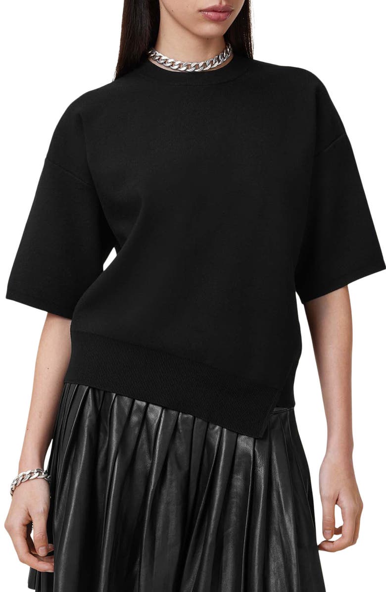 AllSaints Remi Elbow Sleeve Knit Top, Main, color, 