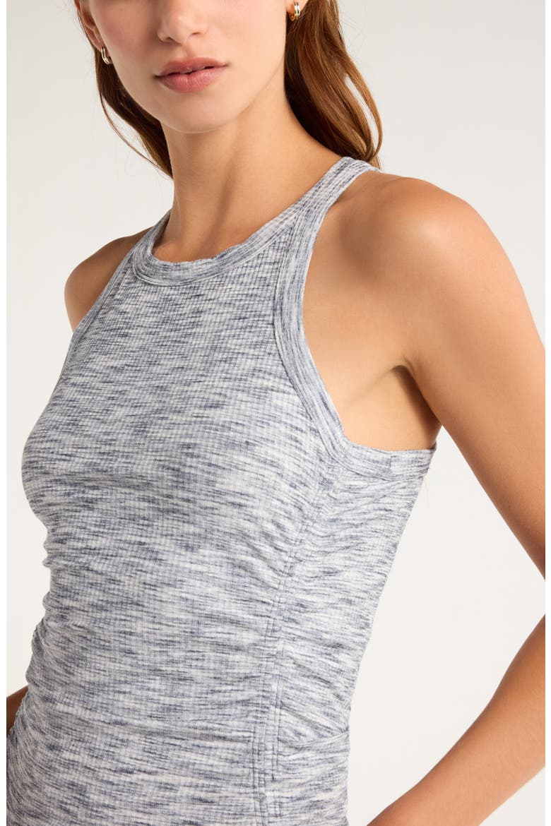 Reset Ruched Rib Tank, Alternate, color, NAVY SAPPHIRE HEATHER