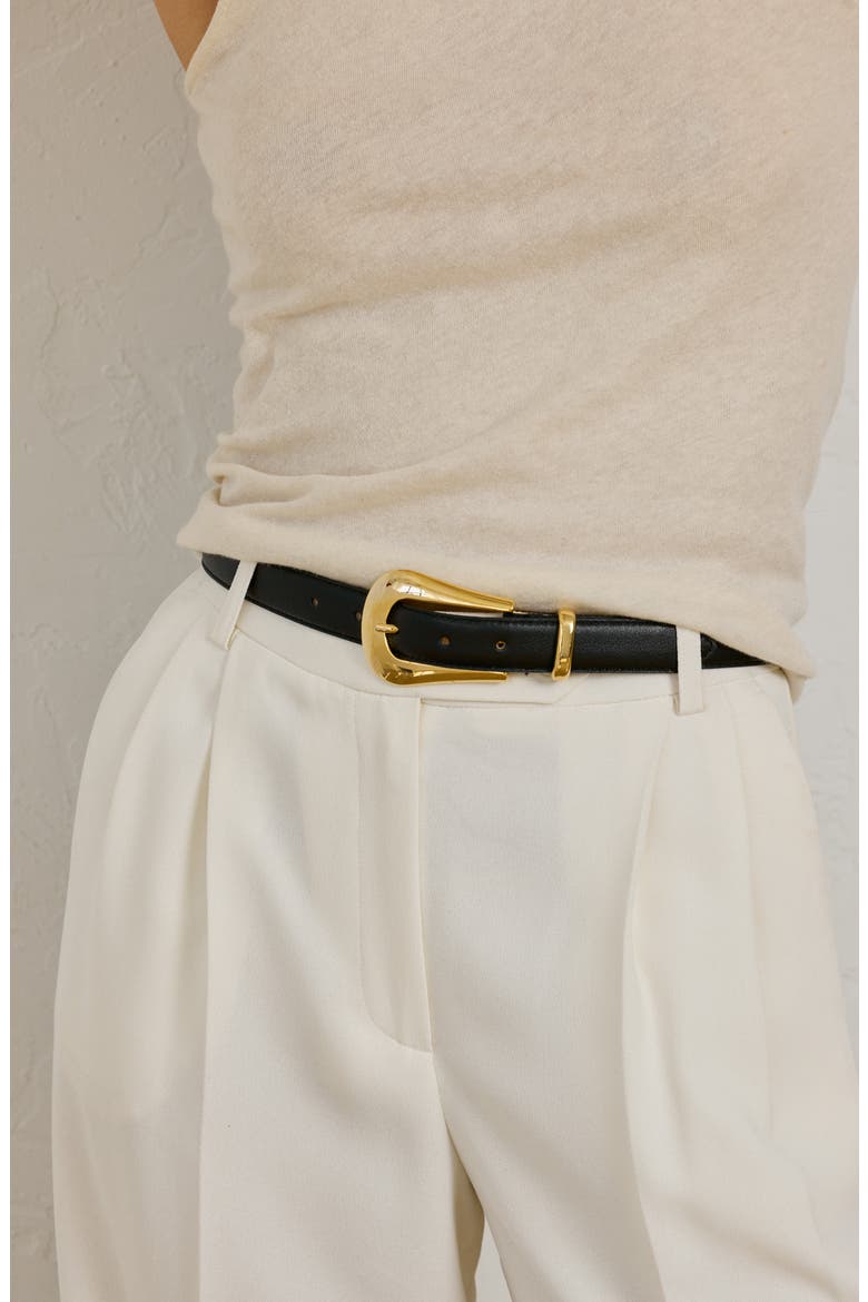 No. 17 Suede Belt, Alternate, color, BLACK/ GOLD