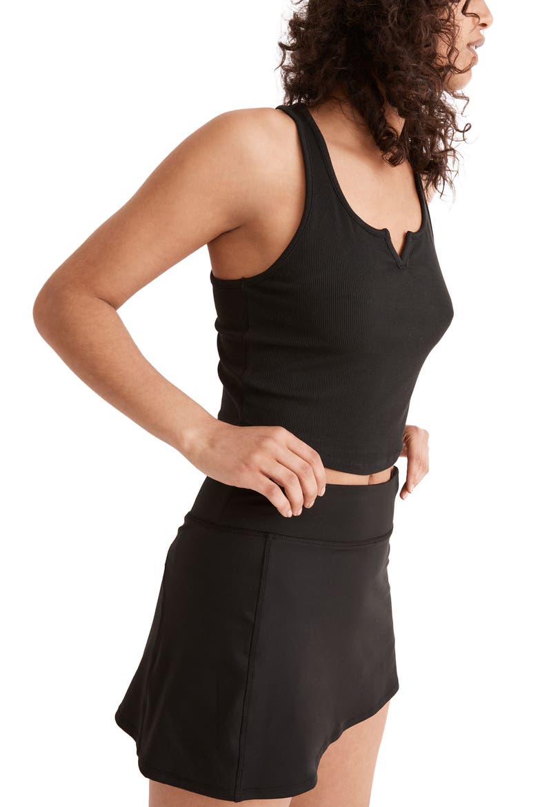 MWL Rib Split Neck Crop Tank, Alternate, color, TRUE BLACK