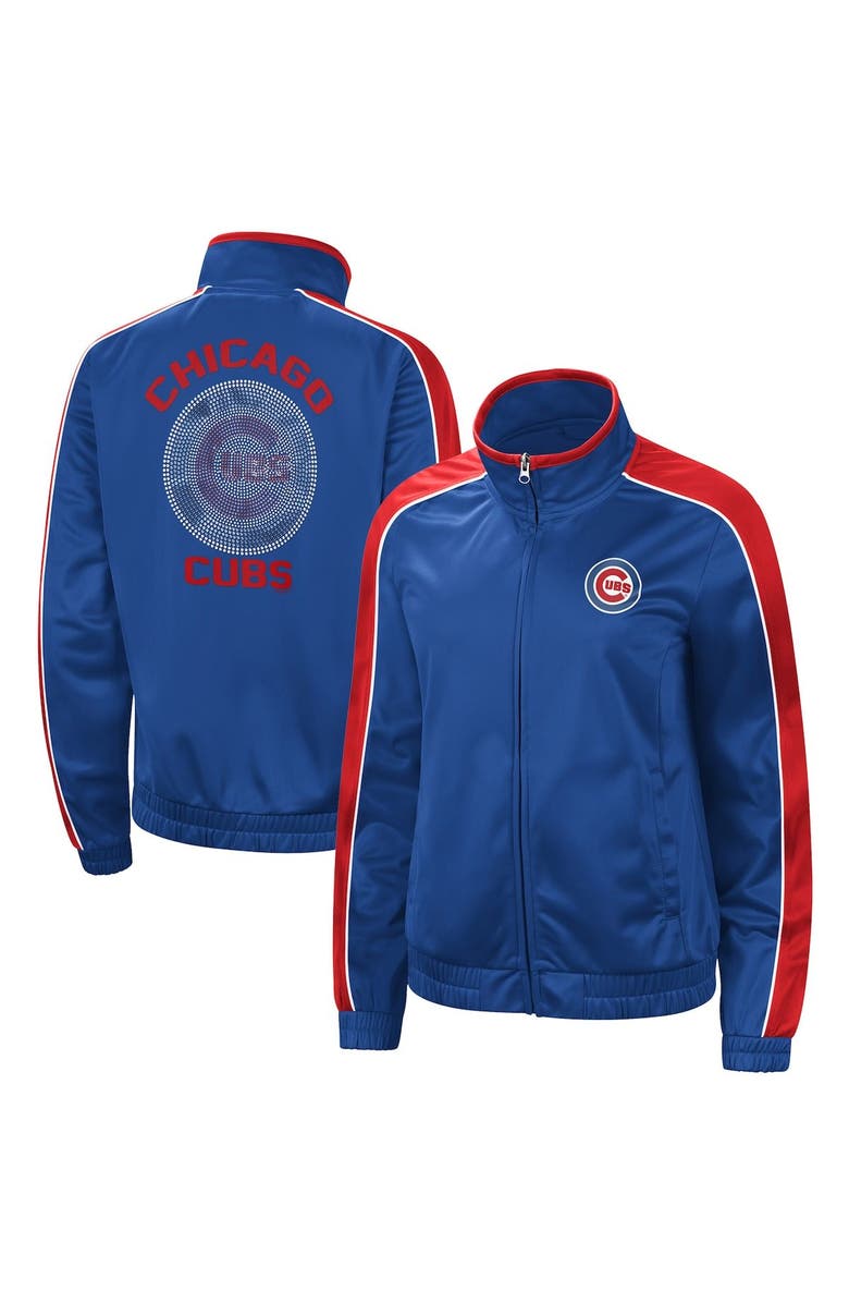 G-III 4HER BY CARL BANKS Women's G-III 4Her by Carl Banks Royal Chicago Cubs Gamer Full-Zip Track Jacket, Main, color, 