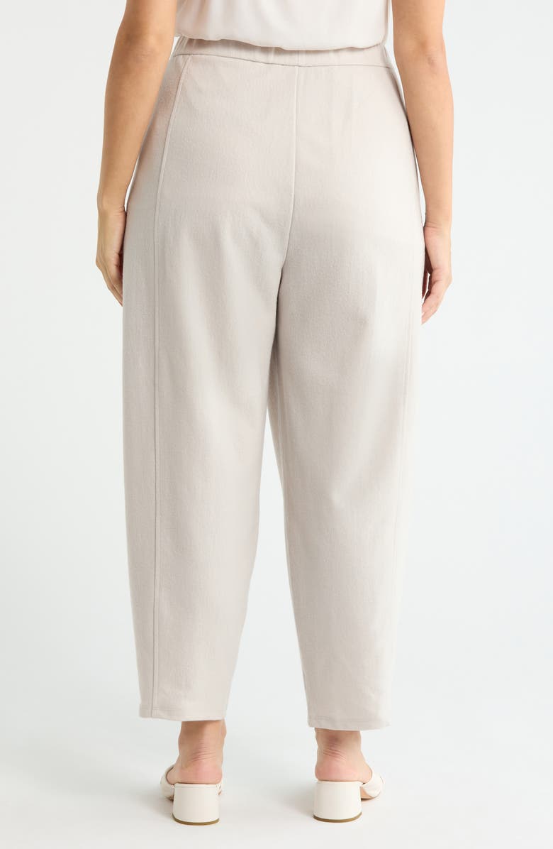 Eileen Fisher Pleated Wool Ankle Lantern Pants, Alternate, color, Chalk