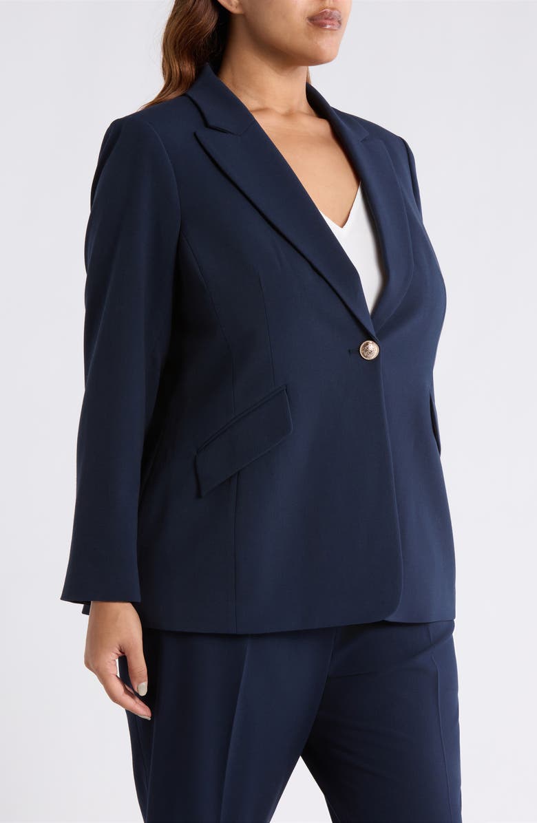 Tahari ASL One-Button Jacket, Alternate, color, New Navy