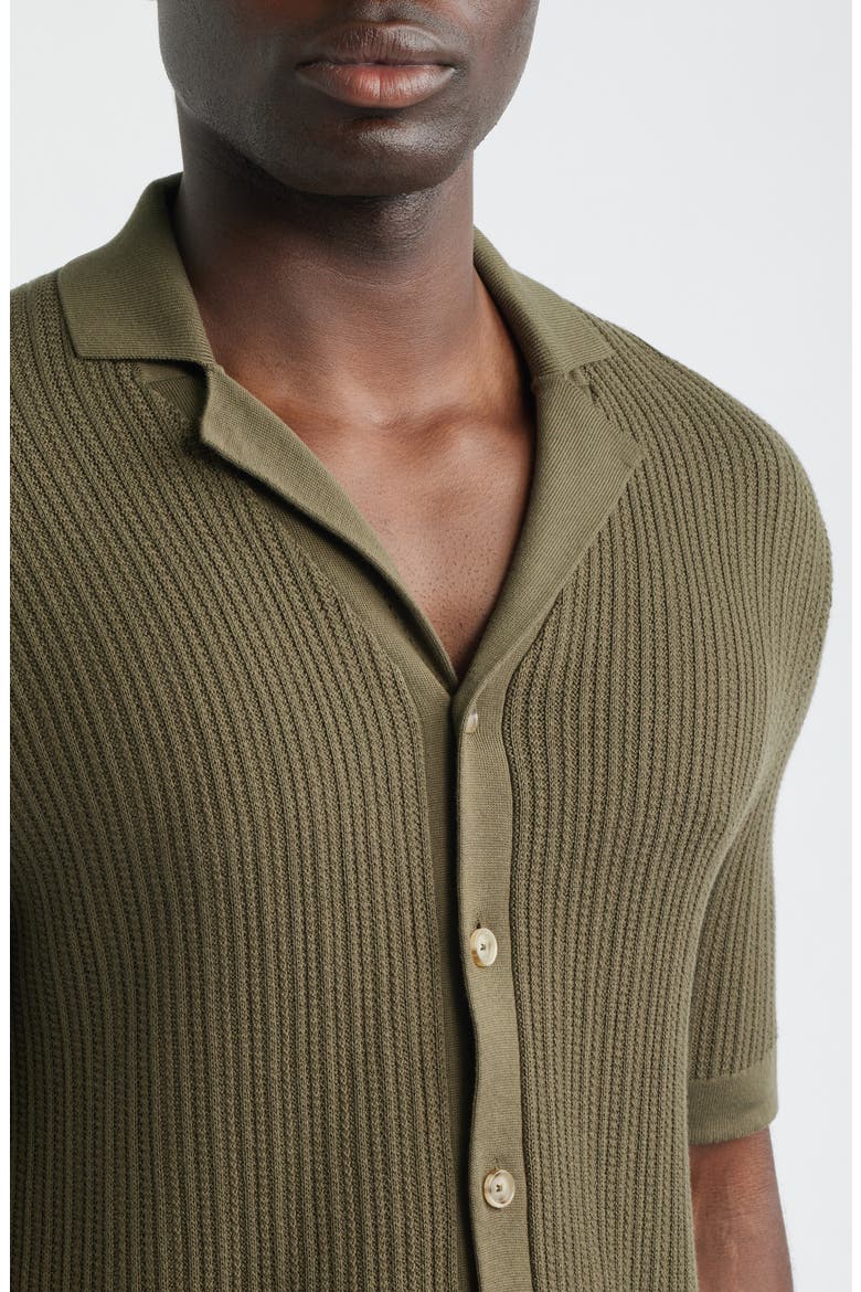 Lomaro Short Sleeve Cardigan, Alternate, color, OPEN GREEN