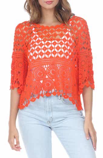 RAIN AND ROSE Crochet Top