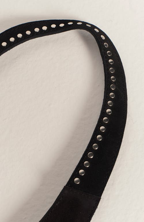 Free People Soho Stud Suede Shoulder Bag In Black