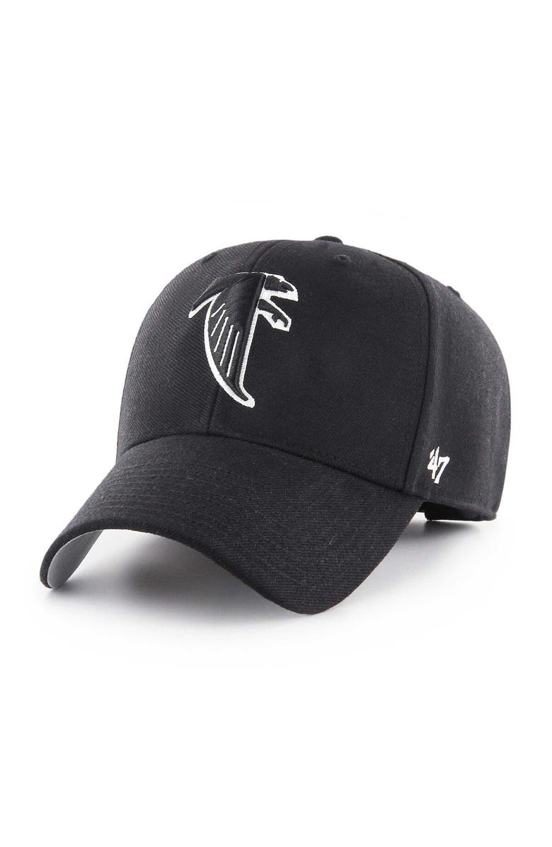 '47 Men's '47 Black Atlanta Falcons Throwback Tonal MVP Adjustable Hat, Main, color, Black