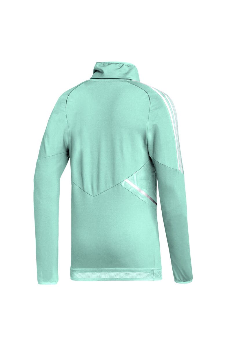 adidas Men's adidas Mint LA Galaxy COLD.RDY Raglan Warmup Pullover Jacket, Alternate, color, Mint