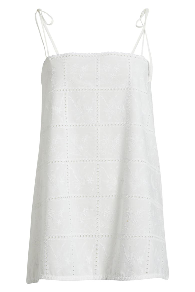 Mora Broderie Anglaise Tie Shoulder Top, Alternate, color, BRODERIE WHITE