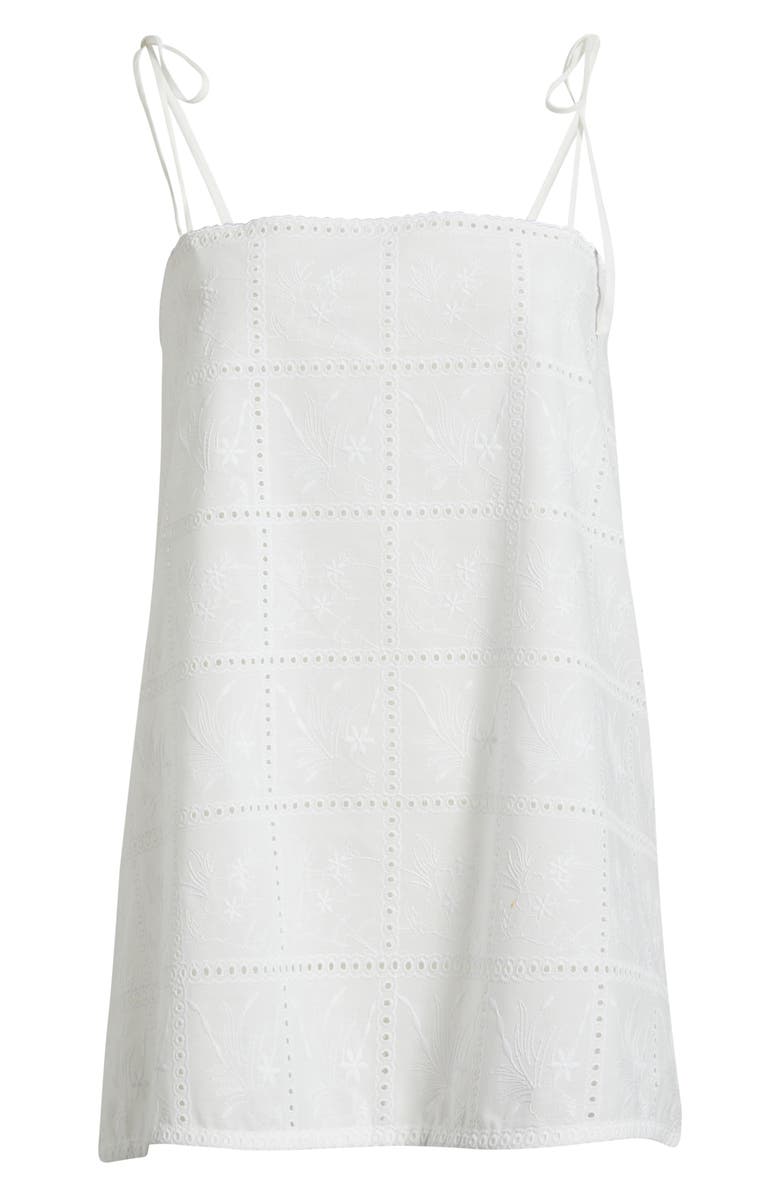 Faithfull the Brand Mora Broderie Anglaise Tie Shoulder Top, Alternate, color, Broderie White
